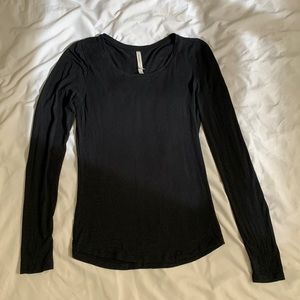 Babaton long sleeve black top